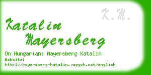 katalin mayersberg business card